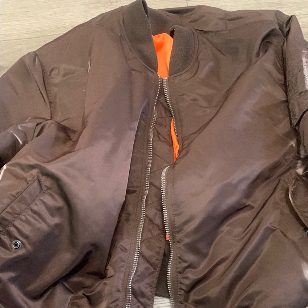 Y2k alpha industries Men's Brown Bomber Jacket